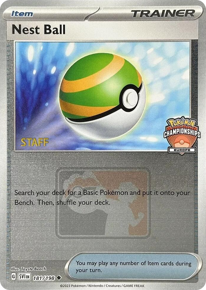 0181 Nest Ball - 181/198 (Europe Championships) [Staff] Uncommon League & Championship Cards