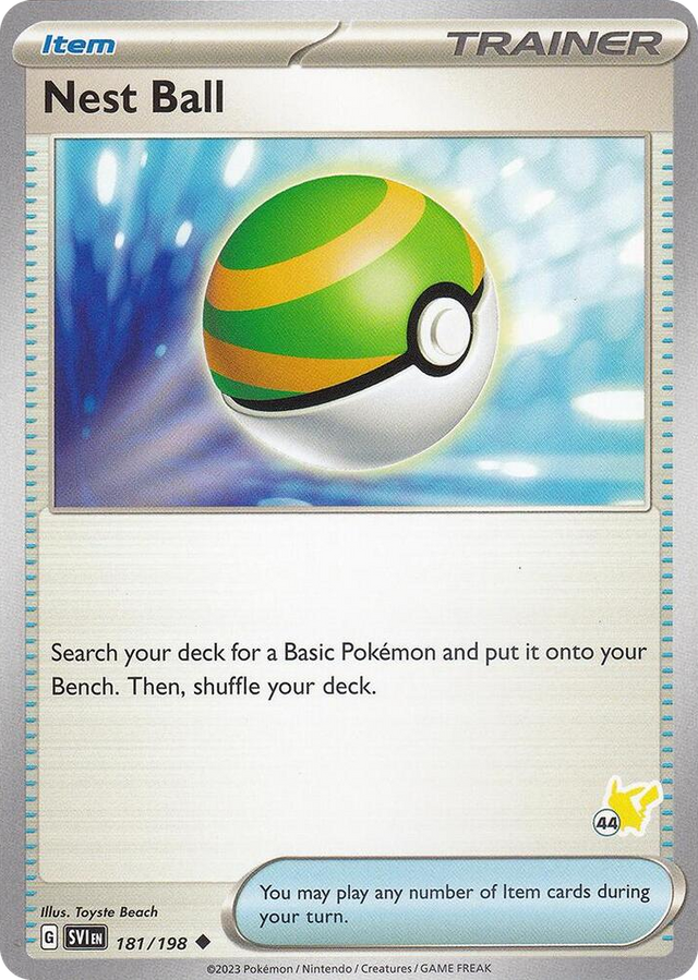 0181 Nest Ball - Pikachu 44 Uncommon Battle Academy 2024