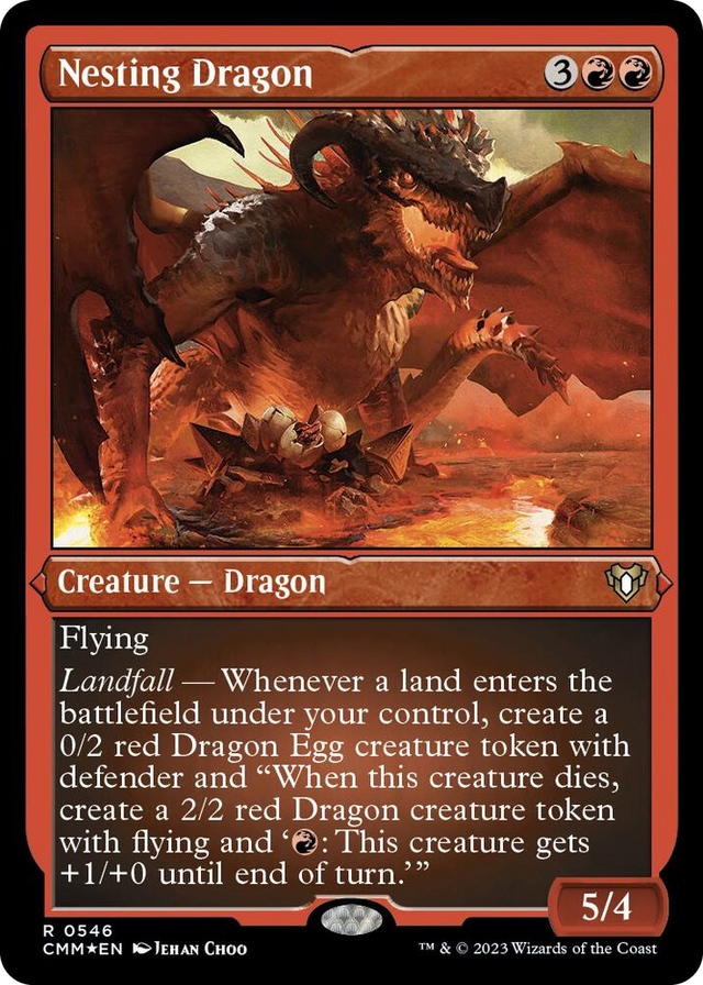 0546 Nesting Dragon (Foil Etched) R Commander Masters