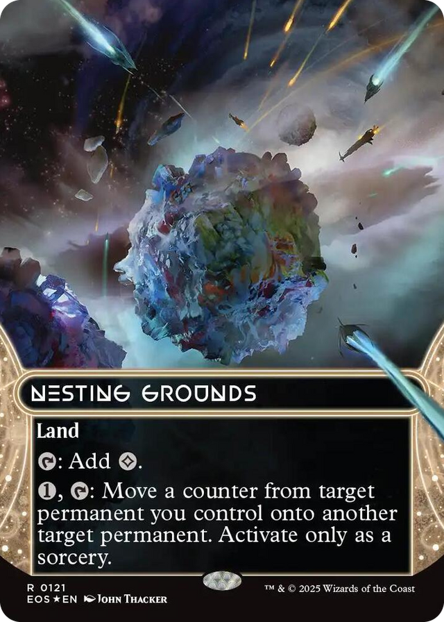 0121 Nesting Grounds (0121) (Borderless) (Galaxy Foil) R Edge of Eternities: Stellar Sights