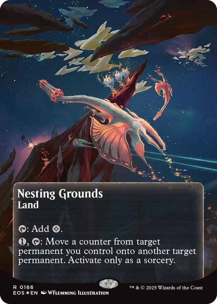 0166 Nesting Grounds (0166) (Borderless) (Galaxy Foil) R Edge of Eternities: Stellar Sights