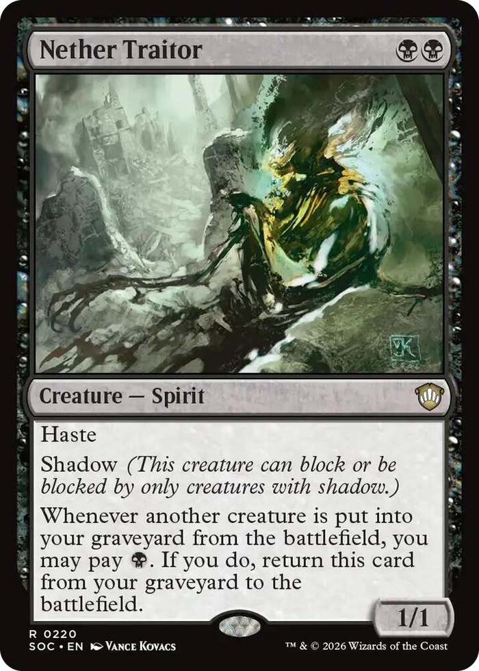 Nether Traitor #220 R - Commander: Secrets of Strixhaven Pokemon card