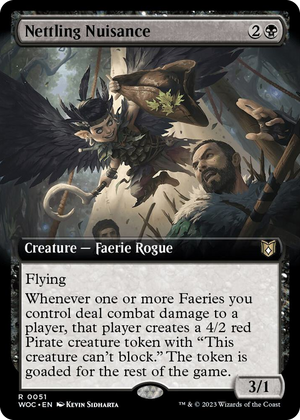 0051 Nettling Nuisance (Extended Art) R Commander: Wilds of Eldraine