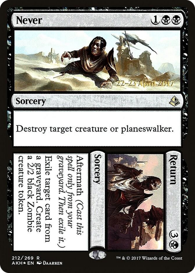 0212 Never // Return R Prerelease Cards