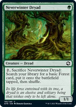 0195 Neverwinter Dryad C Adventures in the Forgotten Realms