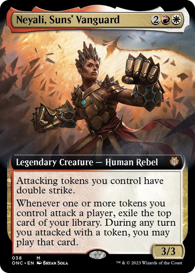 0038 Neyali, Suns' Vanguard (Extended Art) M Commander: Phyrexia: All Will Be One