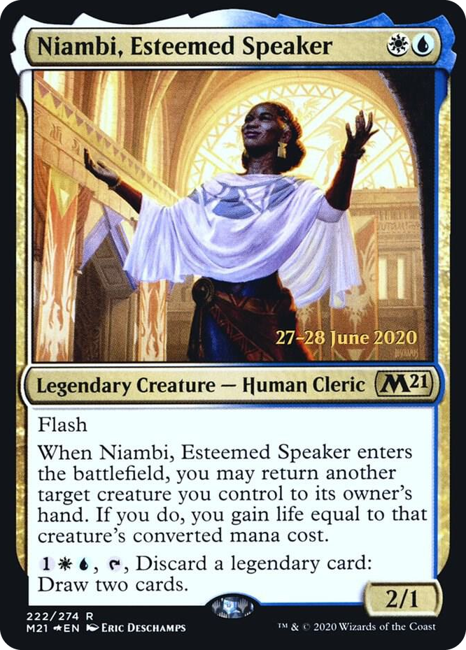 Niambi, Esteemed Speaker #222 R - Prerelease Cards Pokemon card