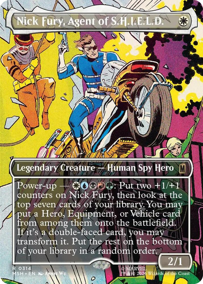 Nick Fury, Agent of S.H.I.E.L.D. (Borderless) (0314) #314 R - Marvel Super Heroes Pokemon card