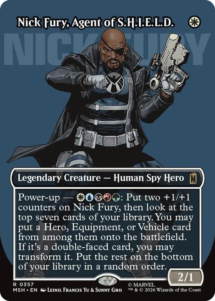 0357 Nick Fury, Agent of S.H.I.E.L.D. (Borderless) (0357) R Marvel Super Heroes