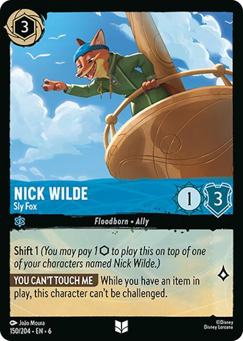 0150 Nick Wilde - Sly Fox Uncommon Azurite Sea