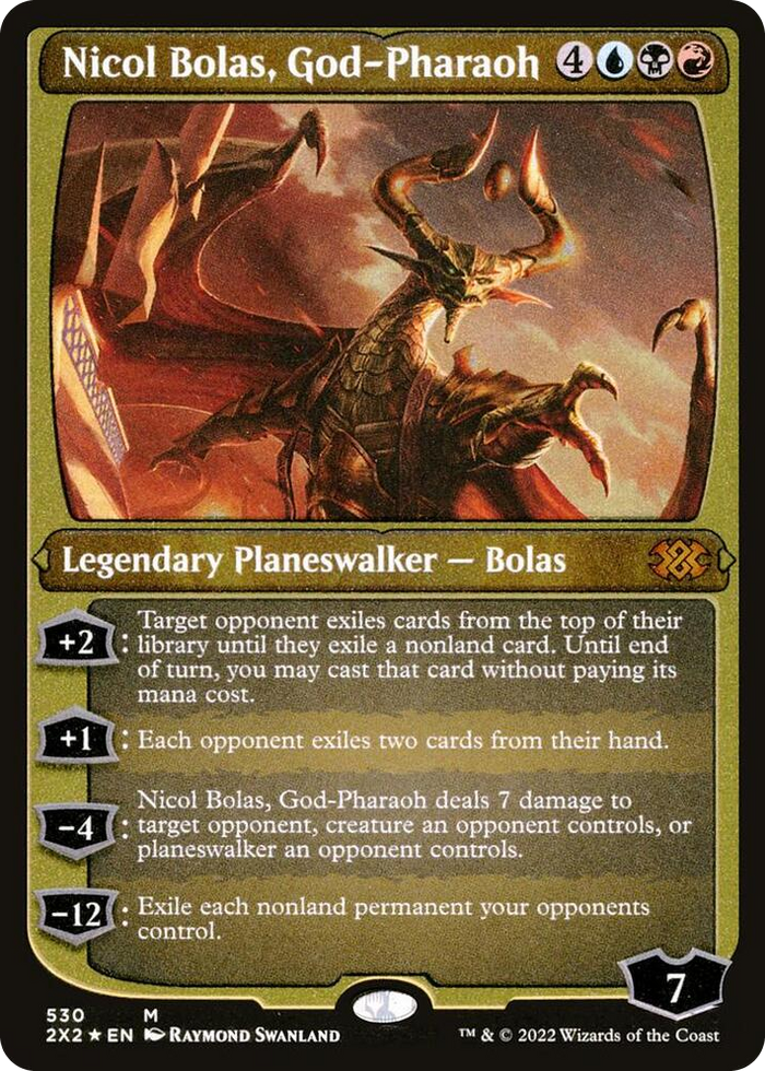 Nicol Bolas, God-Pharaoh (Foil Etched) #530 M - Double Masters 2022 Pokemon card