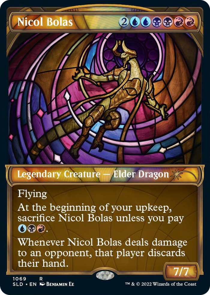 Nicol Bolas (Stained Glass) (Textured Foil) #1069 R - Secret Lair Drop Series Pokemon card