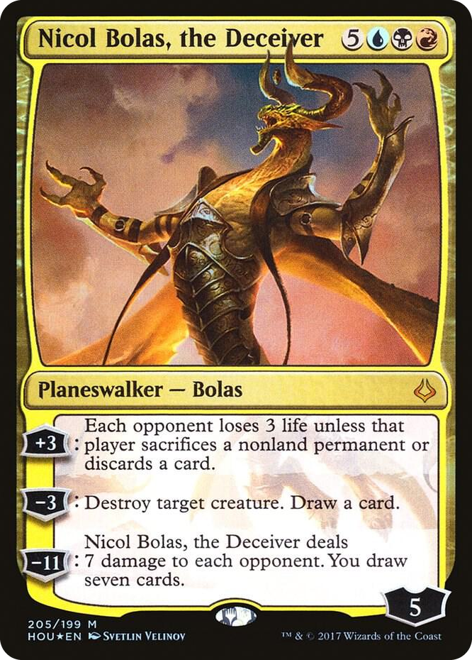 Nicol Bolas, the Deceiver #205 M - Hour of Devastation Pokemon card