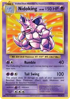 0045 Nidoking - 45/108 (XY Evolutions) Rare Deck Exclusives