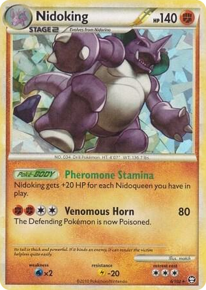 0006 Nidoking - 6/102 (Cracked Ice Holo) Holo Rare Deck Exclusives