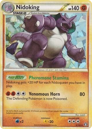Nidoking - 6/102 (Cracked Ice Holo) #6 Holo Rare - Deck Exclusives Pokemon card