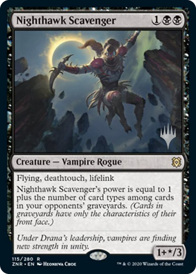 0115 Nighthawk Scavenger R Promo Pack: Zendikar Rising