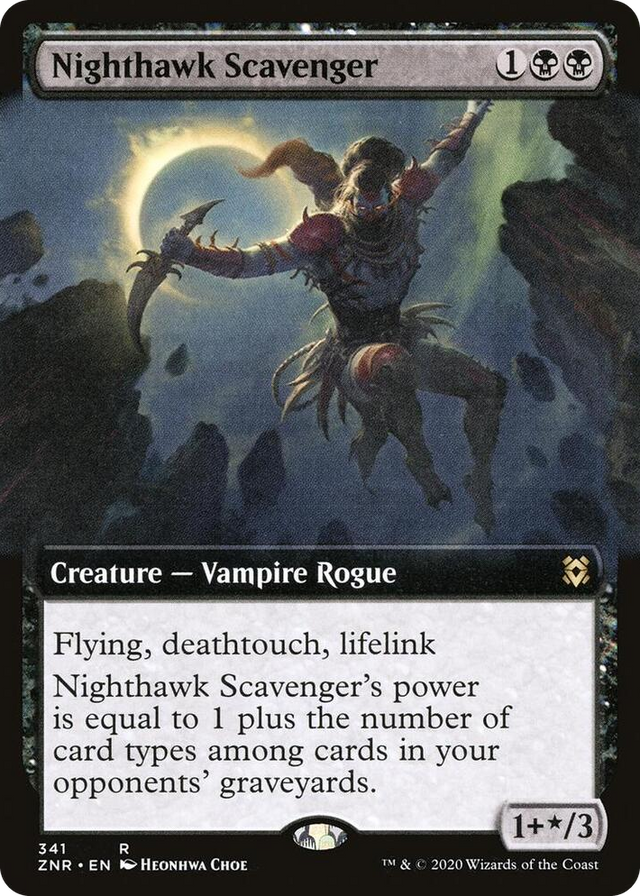 0341 Nighthawk Scavenger (Extended Art) R Zendikar Rising