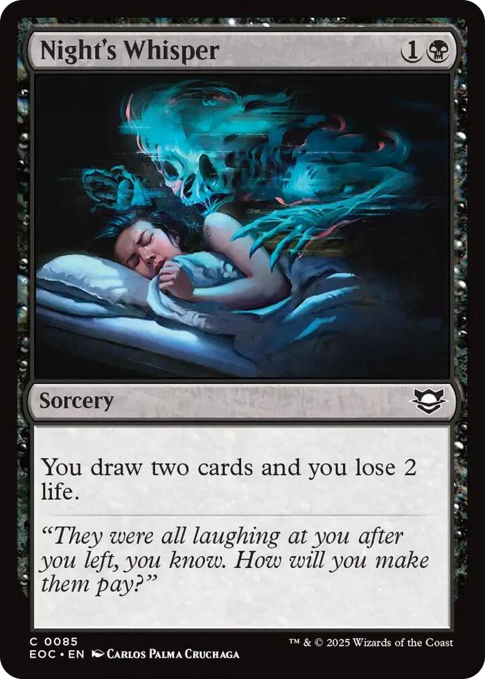 Night's Whisper #85 C - Commander: Edge of Eternities Pokemon card