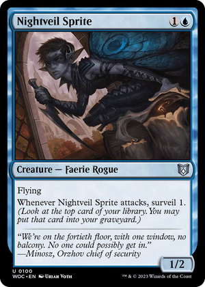 0100 Nightveil Sprite U Commander: Wilds of Eldraine