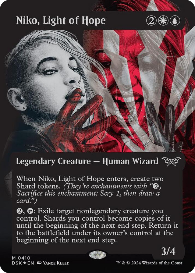 0410 Niko, Light of Hope (Showcase) (Textured Foil) M Duskmourn: House of Horror