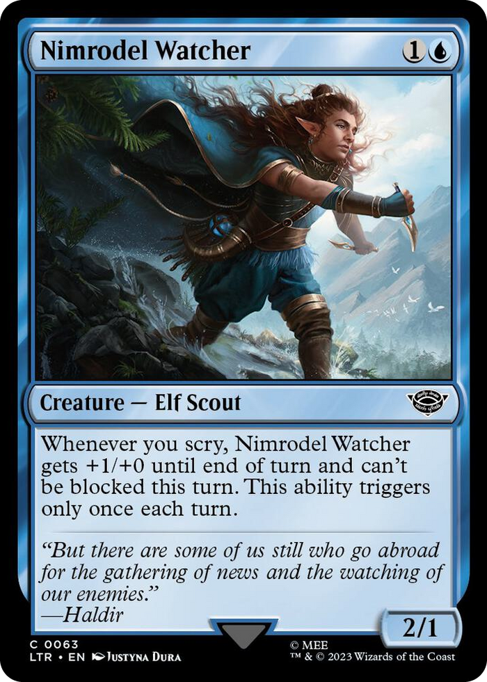 Nimrodel Watcher #63 C - Universes Beyond: The Lord of the Rings: Tales of Middle-earth Pokemon card