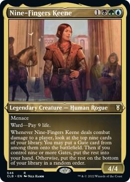 0546 Nine-Fingers Keene (Foil Etched) R Commander Legends: Battle for Baldur's Gate