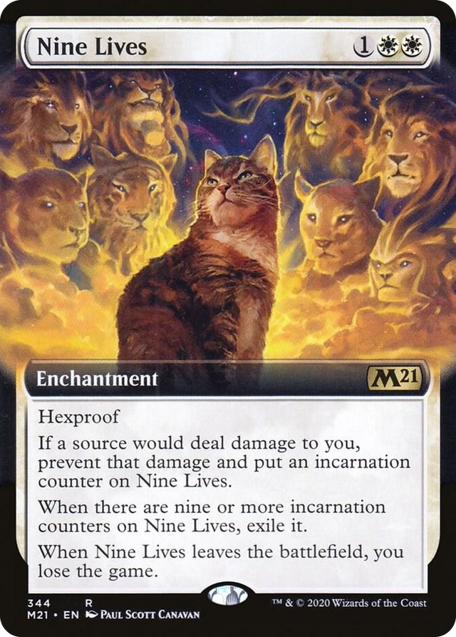 0344 Nine Lives (Extended Art) R Core Set 2021