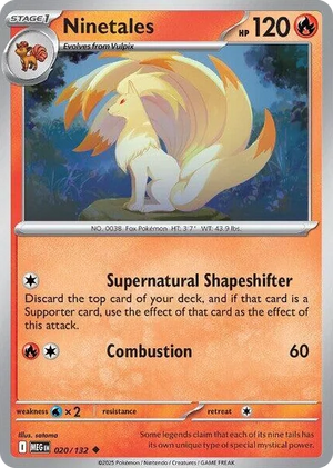 0020 Ninetales Uncommon Mega Evolution