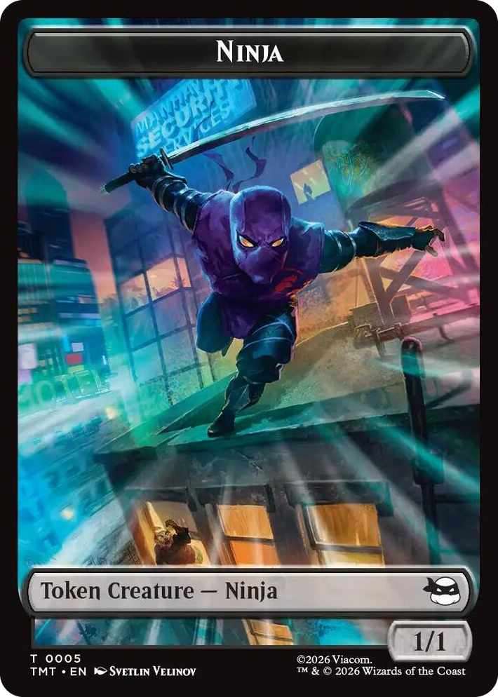0005 Ninja // Mutagen Double-Sided Token T Teenage Mutant Ninja Turtles