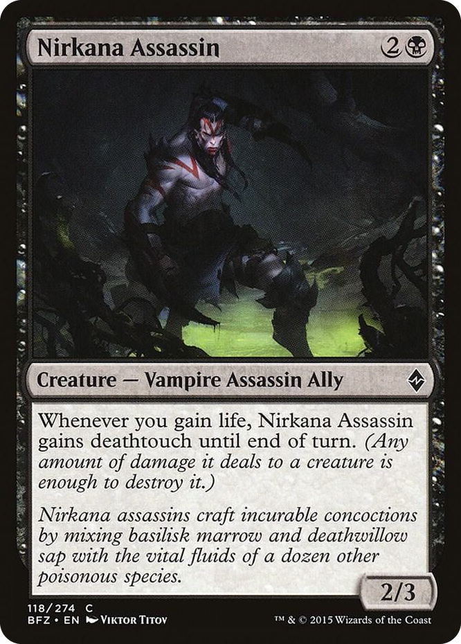 Nirkana Assassin #118 C - Battle for Zendikar Pokemon card
