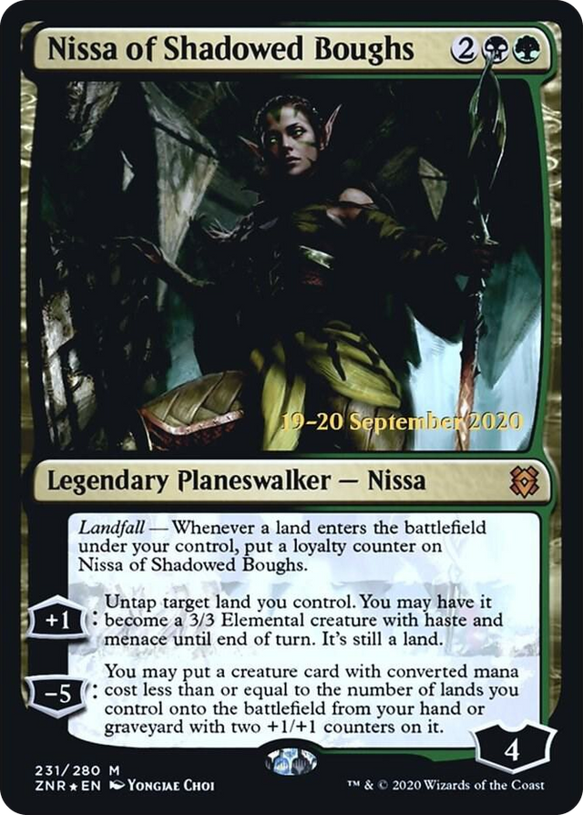 0231 Nissa of Shadowed Boughs M Prerelease Cards