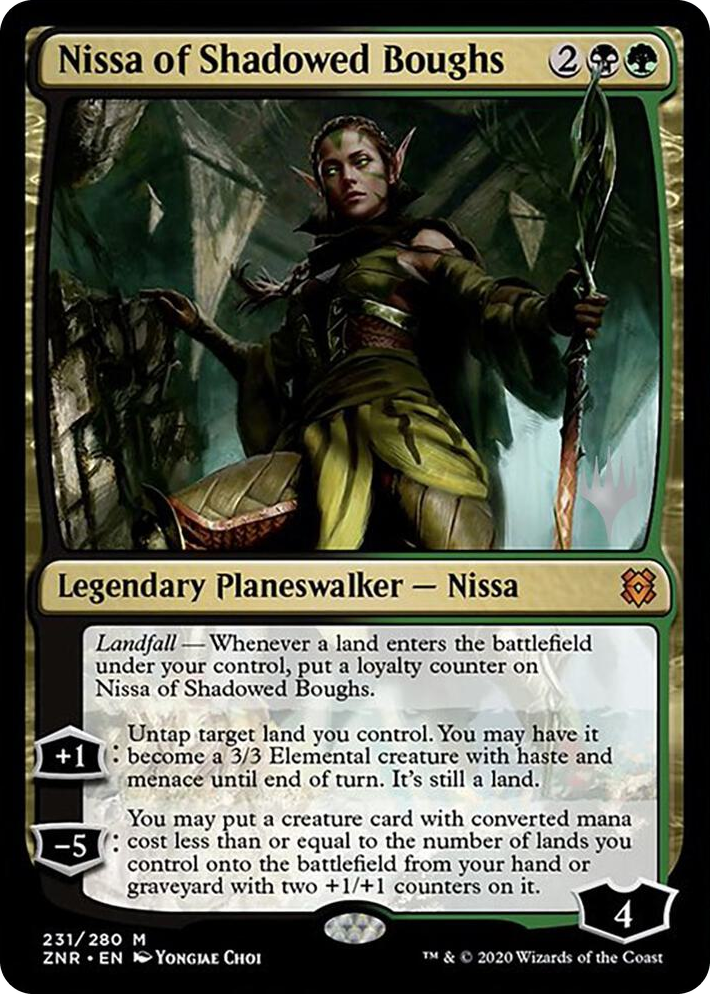 0231 Nissa of Shadowed Boughs M Promo Pack: Zendikar Rising