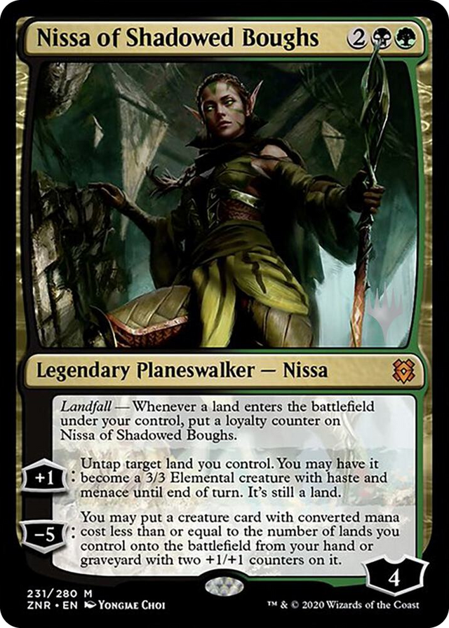 0231 Nissa of Shadowed Boughs M Promo Pack: Zendikar Rising