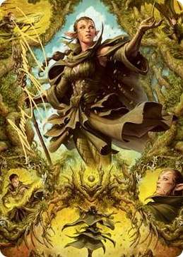 0006 Nissa of Shadowed Boughs Art Card (6/81) (Gold-Stamped Signature) S Art Series: Zendikar Rising