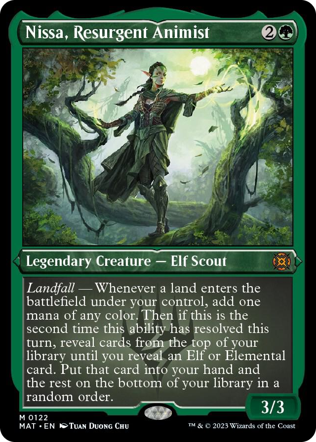 Nissa, Resurgent Animist (Foil Etched) #122 M - March of the Machine: The Aftermath Pokemon card