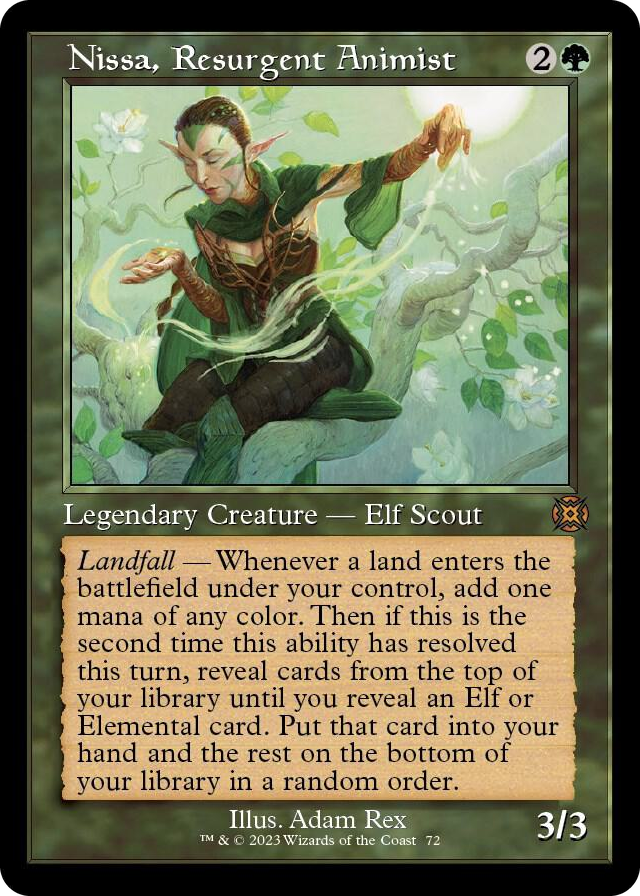 0072 Nissa, Resurgent Animist (Retro Frame) M March of the Machine: The Aftermath