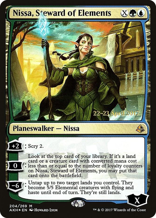 0204 Nissa, Steward of Elements M Prerelease Cards
