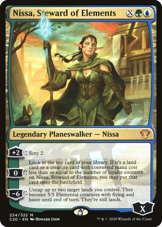 0224 Nissa, Steward of Elements M Commander 2020