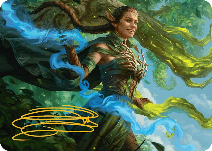 Nissa, Worldsoul Speaker Art Card (Gold-Stamped Signature) #31 S - Art Series: Aetherdrift Pokemon card