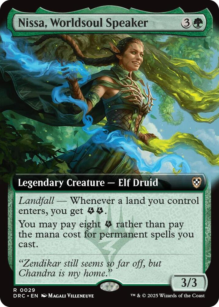 0029 Nissa, Worldsoul Speaker (Extended Art) R Commander: Aetherdrift