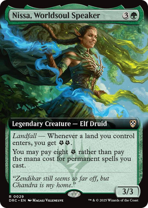 0029 Nissa, Worldsoul Speaker (Extended Art) R Commander: Aetherdrift