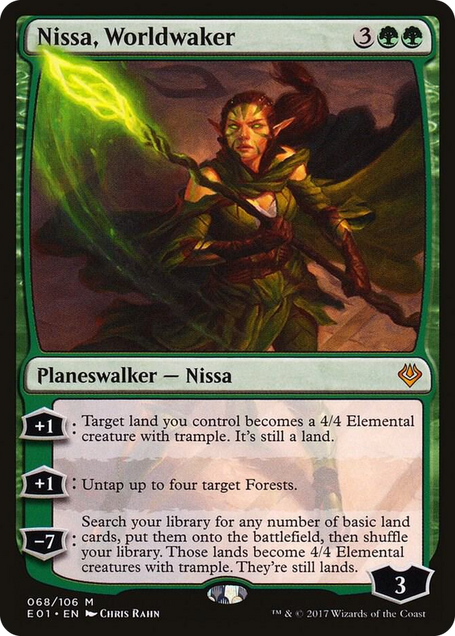 0068 Nissa, Worldwaker M Archenemy: Nicol Bolas