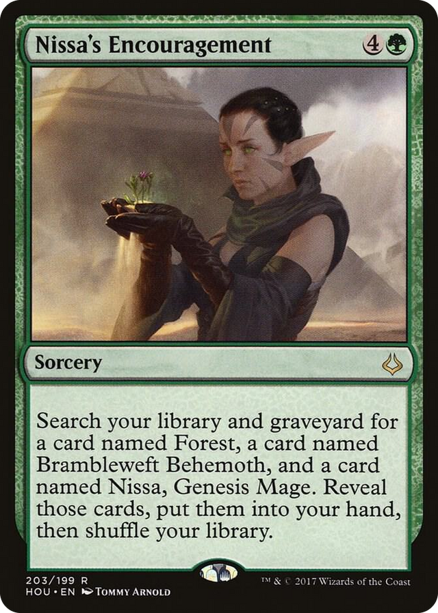 0203 Nissa's Encouragement R Hour of Devastation