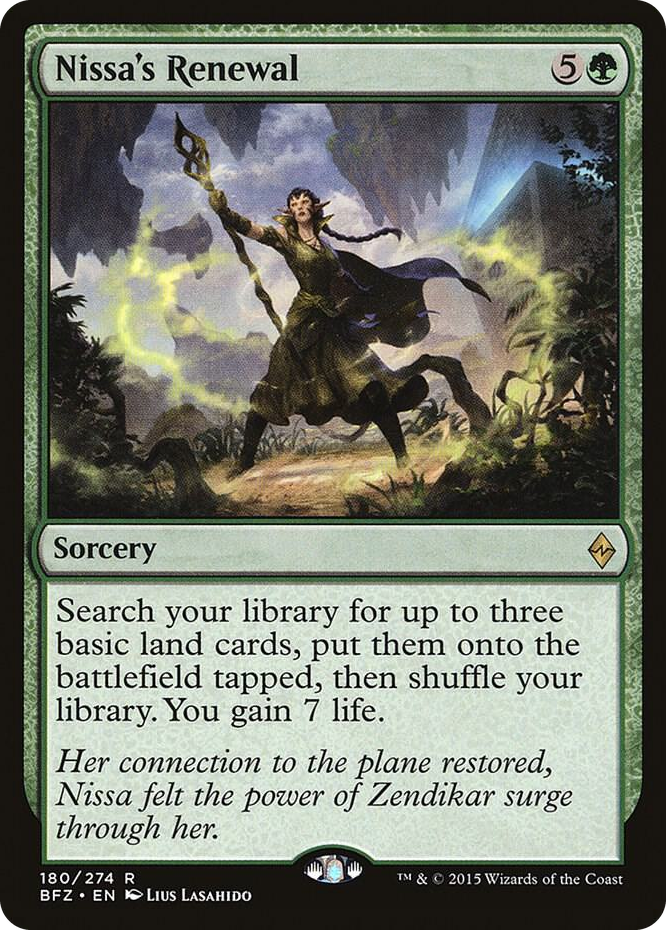 Nissa's Renewal #180 R - Battle for Zendikar Pokemon card