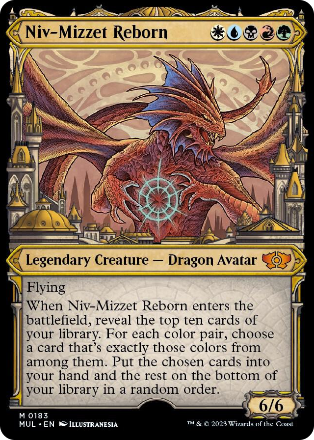 Niv-Mizzet Reborn (Halo Foil) #183 M - March of the Machine: Multiverse Legends Pokemon card