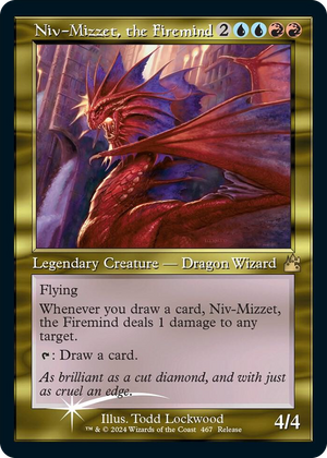 0467 Niv-Mizzet, the Firemind (Retro Frame) P Launch Party & Release Event Promos