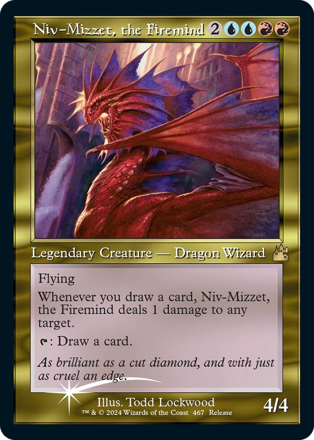 0467 Niv-Mizzet, the Firemind (Retro Frame) P Launch Party & Release Event Promos