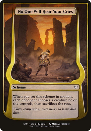 0013 No One Will Hear Your Cries (Archenemy: Nicol Bolas) C Oversize Cards