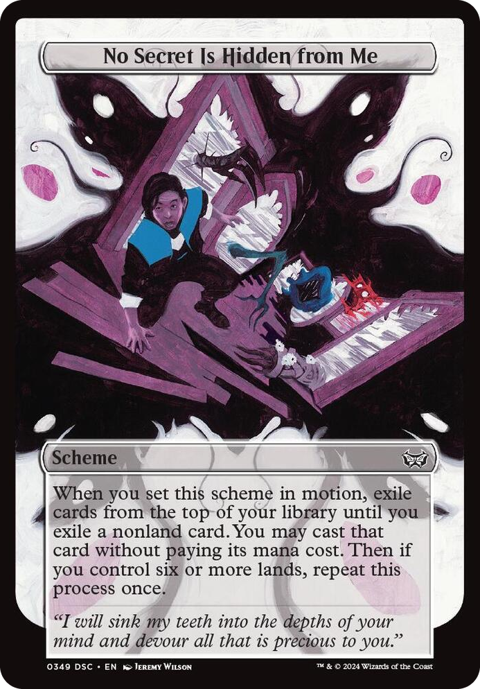 0349 No Secret Is Hidden from Me (Full Art) C Archenemy: Duskmourn